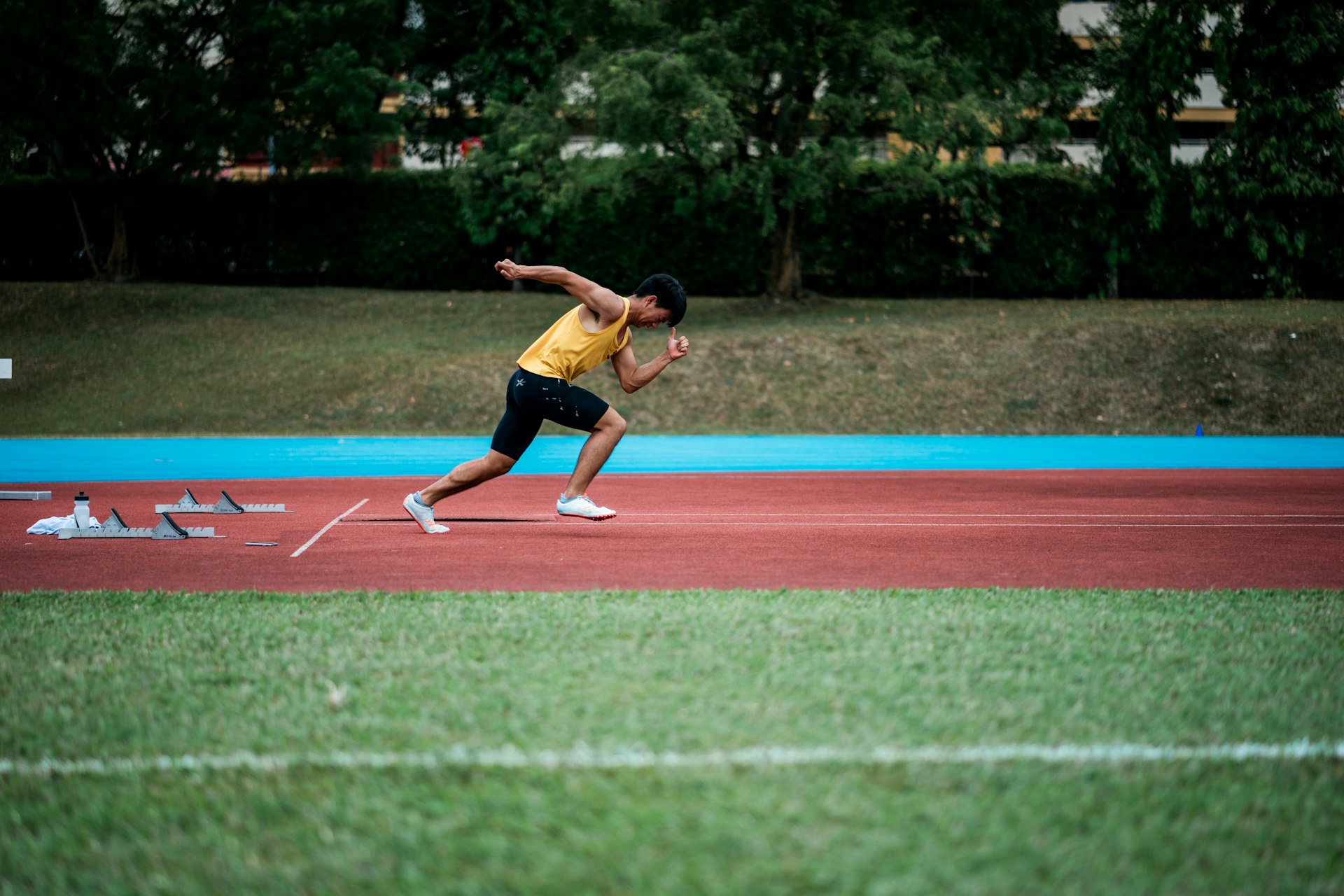 man running on field